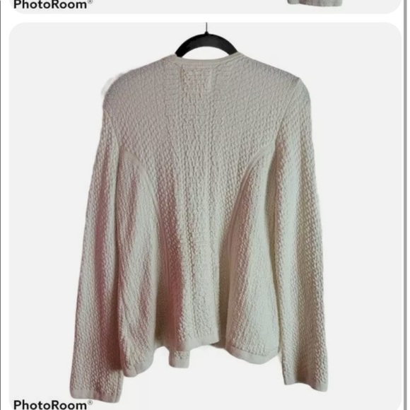 Angel of the north by Anthropologie, cream Moto style cardigan xs - Picture 3 of 12